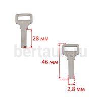 Заг.для ключ. Sanjin 1 паз 7,5*27 мм верт.. № 497 
