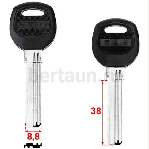 Заг.для ключ. BAODEAN 3 пазы  правый  под бронь 51 мм №513