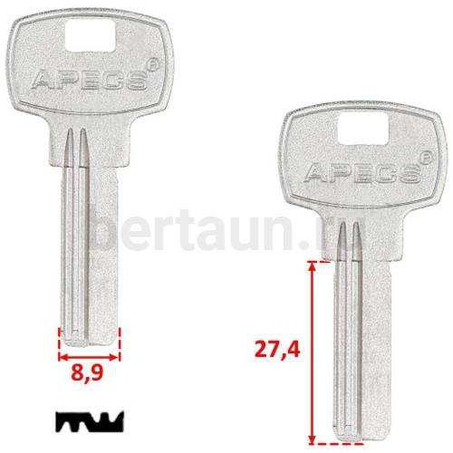 Заг.для ключ. AP АПЕКС (AP-1D)/APE2/APK2R/APS2L (вертик) №119