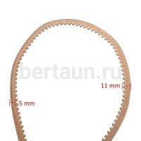 Рант №14 декоративный РИФЛЕНЫЙ  5 мм КОЖА беж.