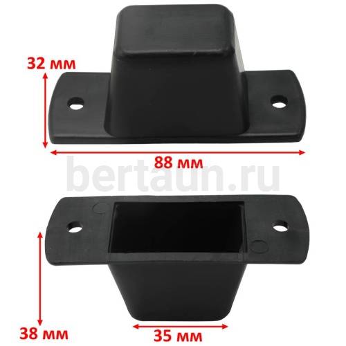 Ножка №25 для чемодана черный пластик, 4 см LT MF 501 К