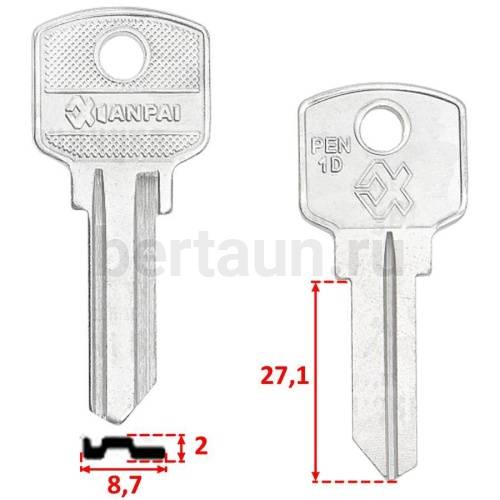 Заг.для ключ. PEN1D_PNZ1D_BZ2/BZ1_PNZ1_Пенза англ. Оскар № 95 (H-059)