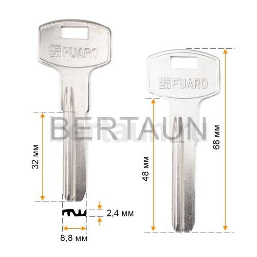 Заг.для ключ. FUARO 2P (новый) мет, Н-269  №718