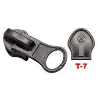 Замок-бегунок №197 спираль Т7 нижний ОБРАТКА BERT тём .никель 