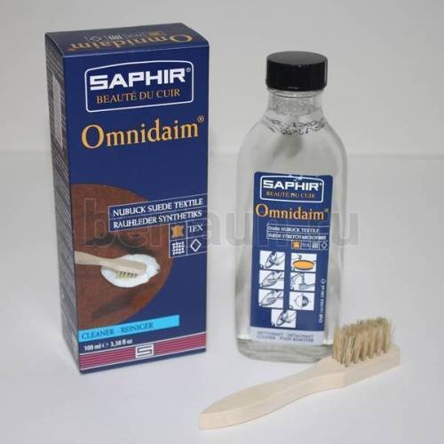 Сапфир №  5   0214 Очиститель для замши и нубука Omni DAIM стеклянный флакон 100 мл