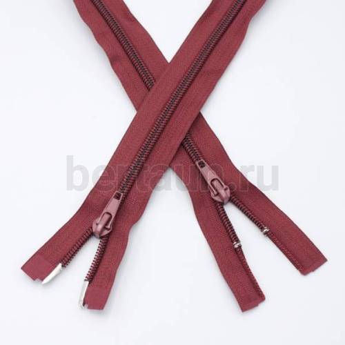 МОЛНИЯ №120 курточная 2 замка спираль Т7 ПРИБАЛТИКА 120 см бордо