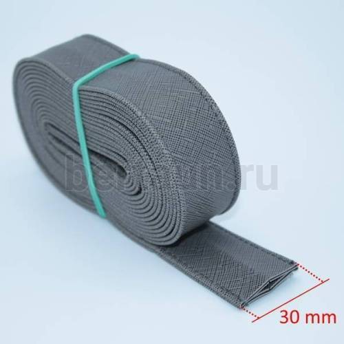 Ручки сумочные ПЛОСКИЕ №110 3 см*2м серый НОВИНКА