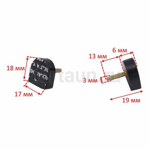 ARCHITAK  набойки № 6  р.9   17*18 мм /169( чёрные )