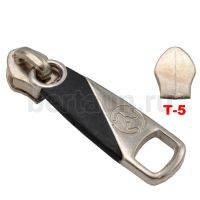 Замок-бегунок № 27 сумочный спираль Т5 BERT 52693 никель/черный декор