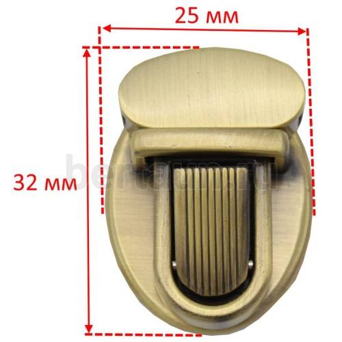 Замок портфельный № 22  С 964-1 антик полтр ЛТ