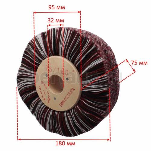 Инстр. №132 Щетка МЕЛАЖ 75*180*32  (нитяная цветная)  ITALY