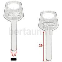 Заг.для ключ. SOLEX Финка квадрат  (30x5.5x2.9mm) №425 (НЕ латунь)