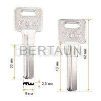 Заг.для ключ. KAIXI-1D_X_ 2 паза(9,0*30мм) верт. № 72 