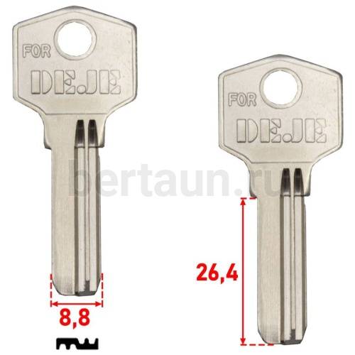 Заг.для ключ. DEJE G-061  правый верт.№ 477