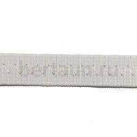 Резинка босоножная в кожаной оплетке 15 мм белая цв.№ 6 Италия