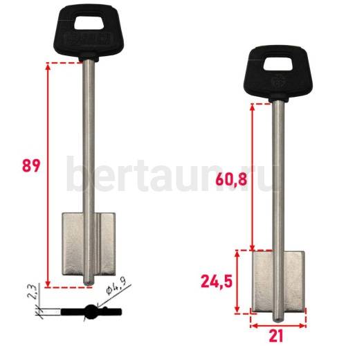 Заг.для ключ. ЧИЗА 2 CI 2P CI 3PG (SILCA) не оригинал №337