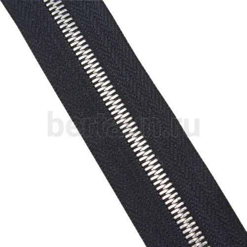 Молния рулонная №  85 МЕТАЛЛ никель Т5 GFM С580 черная