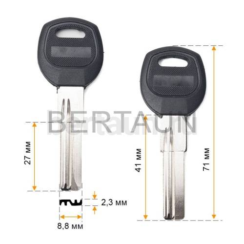 Заг.для ключ. BAODEAN 2 пазы  27 мм (Н-262)  №614