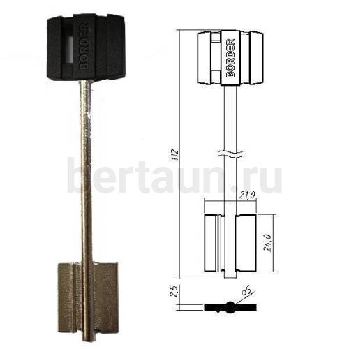 Заг.для ключ. БОРДЕР 089-01 (БОРДЕР-8)  (24*112)   DV2175  №433