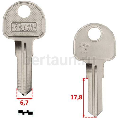 Заг.для ключ. ARM-1R _ARN1R_ARM1R_ART1R_x_Armstrong англ. №265 