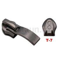 Замок-бегунок № 22 спираль Т7 ПУЗАТЫЙ BERT тём .никель