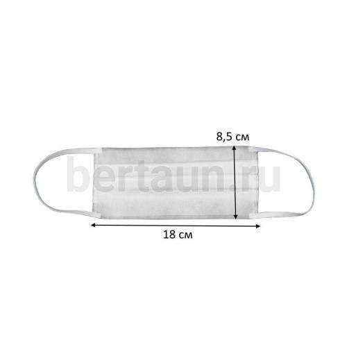 Маска одноразовая защитная трехслойная универсальная 