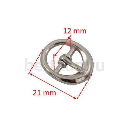 Пряжка № 28 овальная 5520/12 "8" мм. никель Пряжка № 28 овальная 5520/12 "8" мм. никель