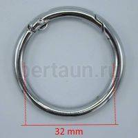 Кольцо-карабин №20 d32 F мм  никель