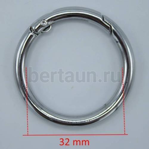 Кольцо-карабин №20 d32 F мм  никель