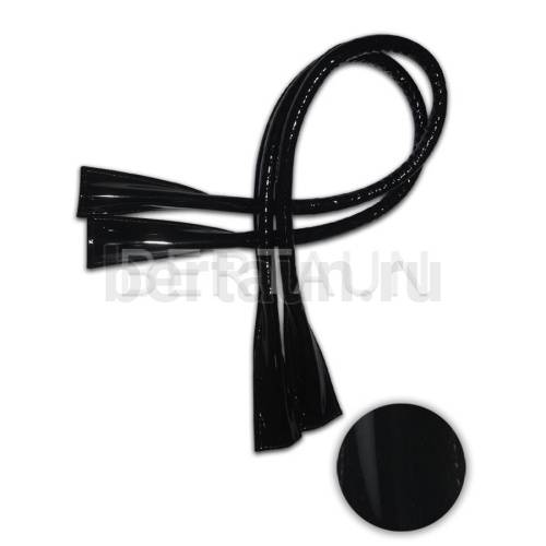 Ручки сумочные готовые 65см № 35 полиурет. черный ЛАК