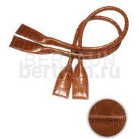 Ручки сумочные готовые 65см № 20 полиурет. св.корич. крокодил