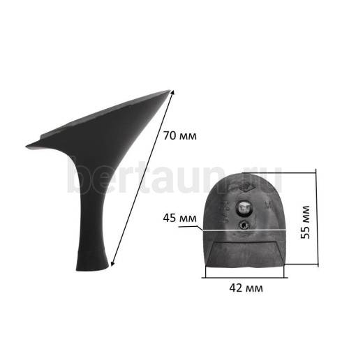 Каблуки №  50 LY 6439 черный матовы (высота 7 см)