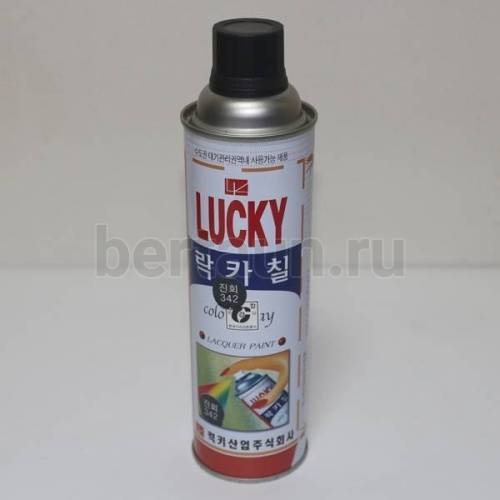 Краска № 20 аэрозоль "LUCKY" 400 мл № 342 т.серая