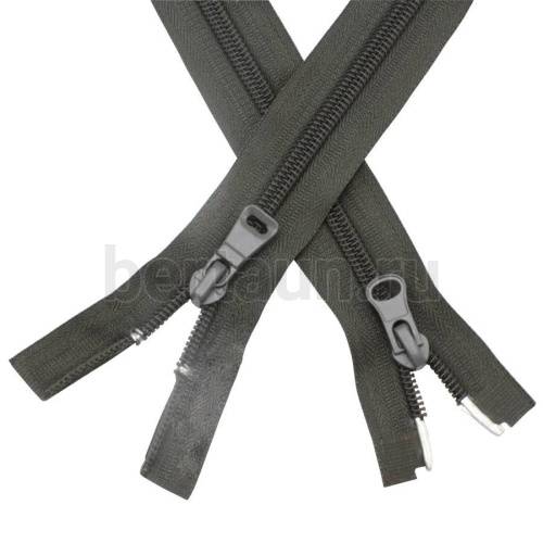 МОЛНИЯ №327  курточная 2 замка спираль Т7 ПРИБАЛТИКА 120 см хаки (328)