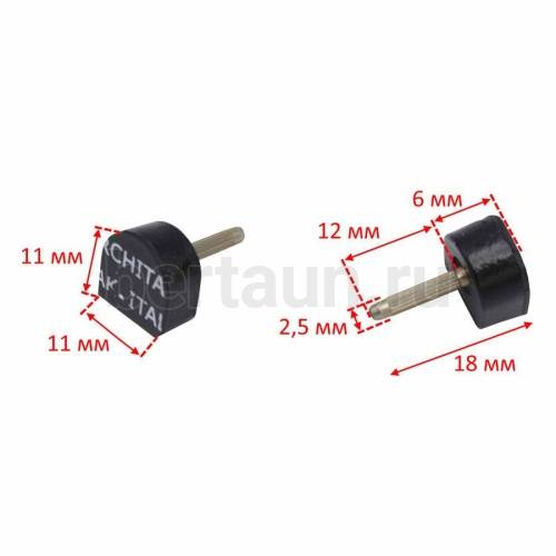 ARCHITAK  набойки № 9  р.2  ТОНКИЙ ШТЫРЬ р.11*11 мм /389.5 черн.