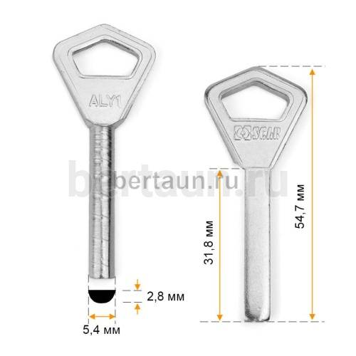 Заг.для ключ. ABL1_AB1_AY30/AY1_S11ABY_(STALY1)Abloy короткий  №574