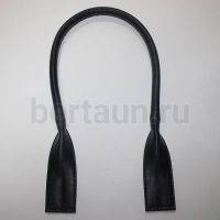Ручки сумочные готовые 65см №12 (PU 100%)Б-876-1 черный гладкий NEW блеск