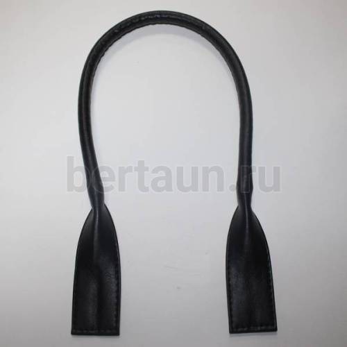 Ручки сумочные готовые 65см №12 (PU 100%)Б-876-1 черный гладкий NEW блеск