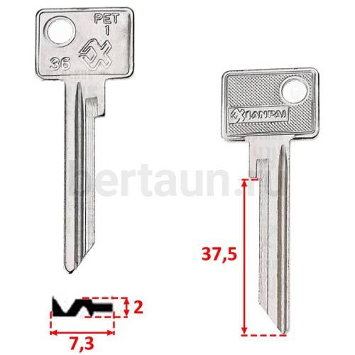 Заг.для ключ. PET1_PTR1S_PTZ1R_PEK1L_Петрозаводск (2.0mm) англ.№ 91 