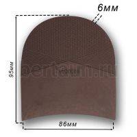 Набойка № 20  Vibram топ 030 тем.-кор. шоколад (7) 86*95*6 мм Dumout КНР