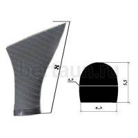 Каблуки № 118 LY 7078 черный лаковый (столб.высота 8 см)