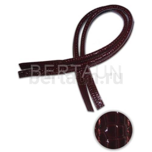 Ручки сумочные 75 см крепл.УЗКОЕ №135 полиурет. бордо крокодил ЛАК НОВИНКА