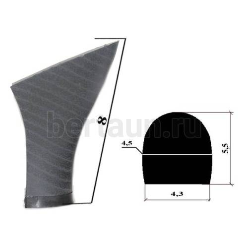 Каблуки № 118 LY 7078 черный лаковый (столб.высота 8 см)