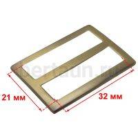 Рамка № 28 сумочная двойная "пятистенка" 32 мм RZС0069-32 антик  GFM