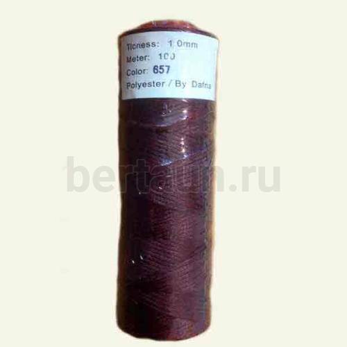 Нитки вощеные №86 d1мм 100м.для ручной прошивки БОРДО 657 DAFNA