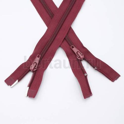 МОЛНИЯ №101 курточная 2 замка спираль Т7 ПРИБАЛТИКА 100 см бордо