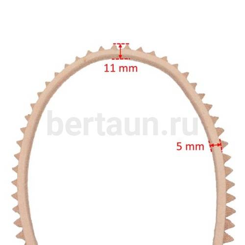 Рант №13 декоративный ПРЯМОЙ  5 мм КОЖА беж. глад