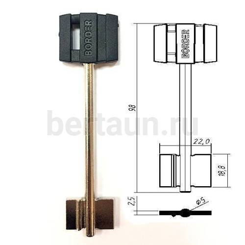 Заг.для ключ. БОРДЕР 077 (БОРДЕР-6)  (18.8*98)  DV0589  №387