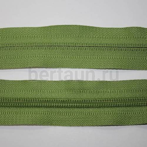 Молния рулонная  № 21 обувная Т7 ИТАЛИЯ  (S537) светло-зеленый