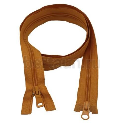 МОЛНИЯ №133 курточная 2 замка спираль Т7 ПРИБАЛТИКА 120 см горчичный